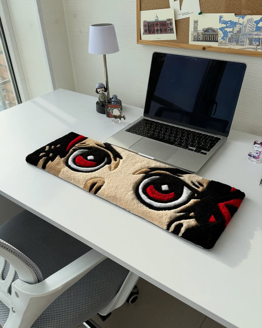 Anime Gaze Keyboard Rug . | Hand Tufted Wool Rug by Rug Cult
