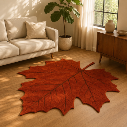 Autumn Leaf Luxe Rug | Hand Tufted Wool Rug by Rug Cult