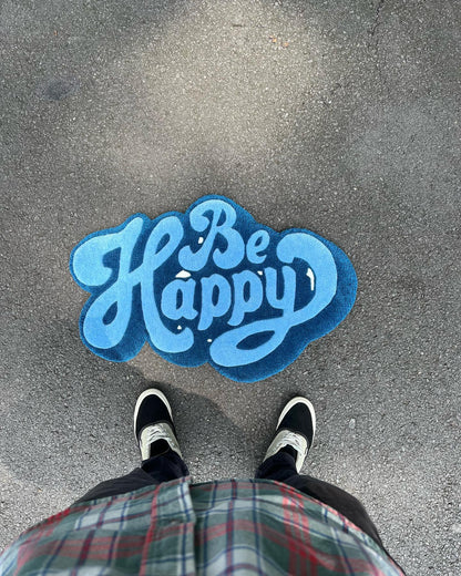 Be Happy Floor Rug | Hand Tufted Wool Rug by Rug Cult