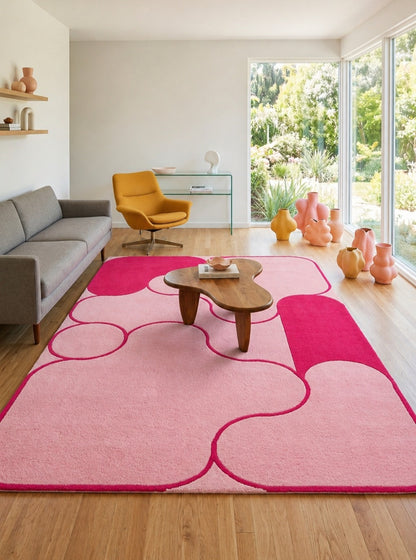 Blush Mosaic Hand Tufted Rug | Hand Tufted Wool Rug by Rug Cult