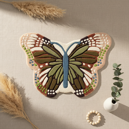 Butterfly Rug Brown | Hand Tufted Wool Rug by Rug Cult
