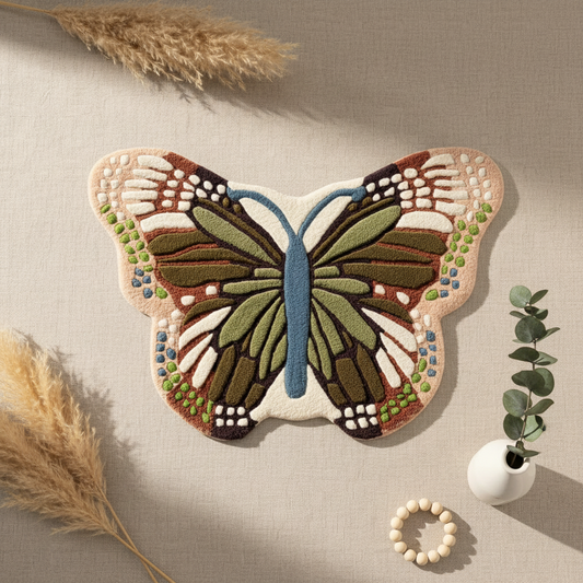 Butterfly Rug Brown. | Hand Tufted Wool Rug by Rug Cult