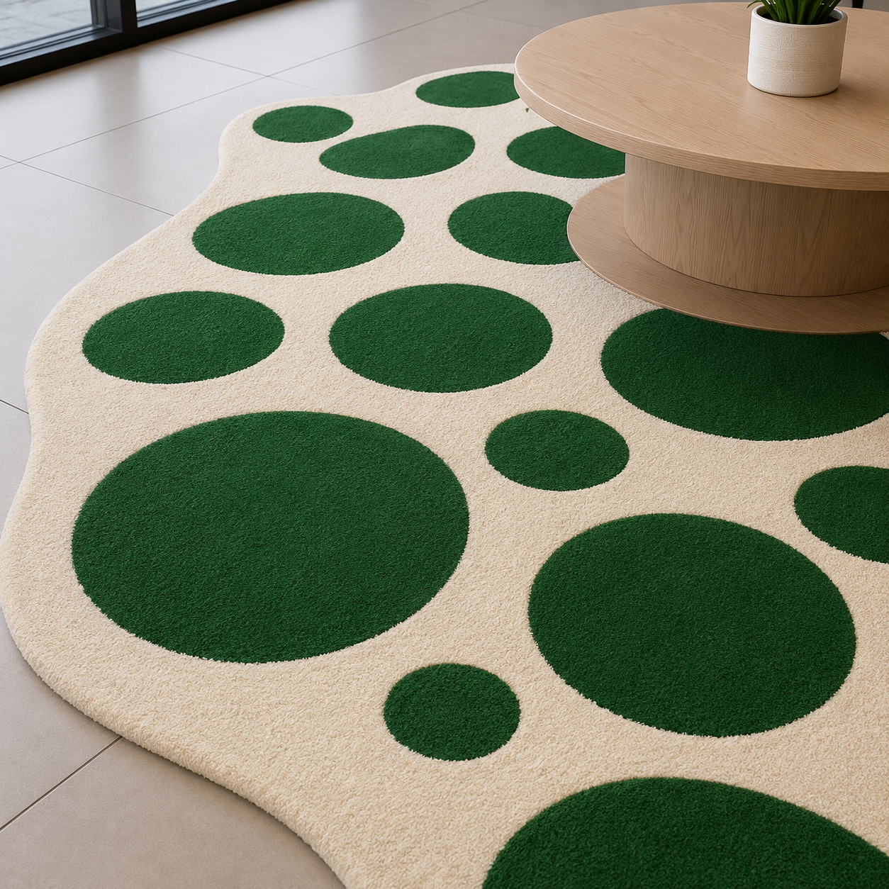 Emerald Pebble Designer Rug