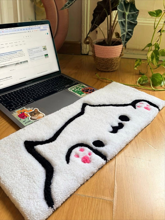 Cozy Cat Keyboard Rug | Hand Tufted Wool Rug by Rug Cult
