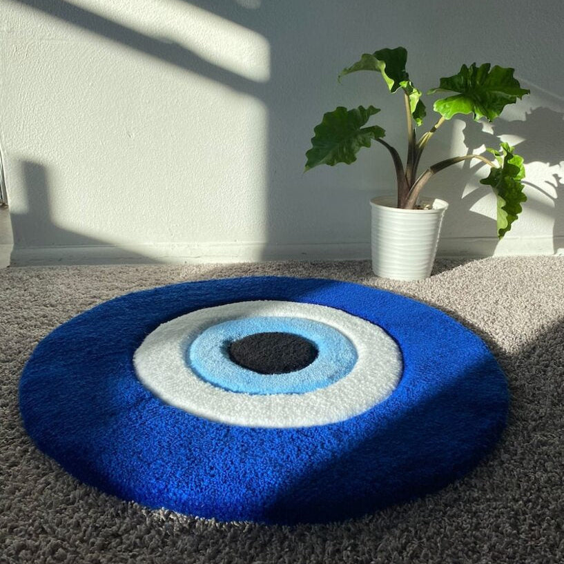 Evil Eye Handmade Rug | Hand Tufted Wool Rug by Rug Cult