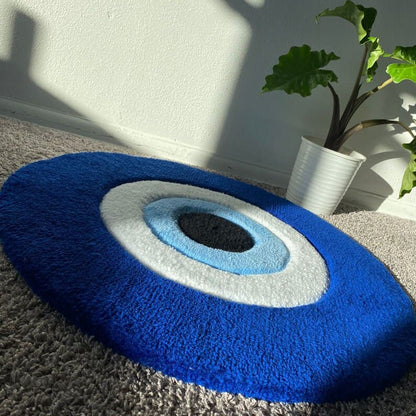 Evil Eye Handmade Rug | Hand Tufted Wool Rug by Rug Cult