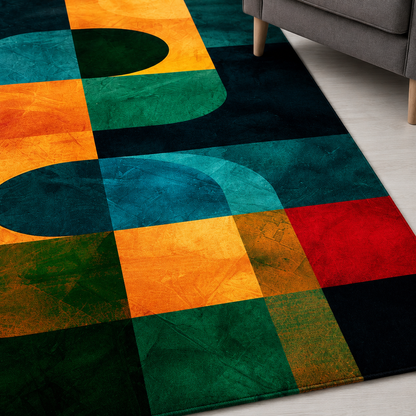 Jewel Tone Geometry Rug
