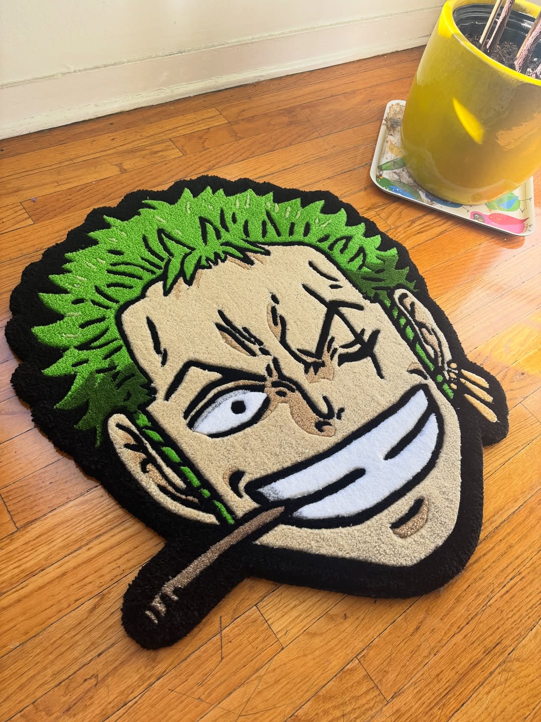 Fearless Ronin Face Rug | Hand Tufted Wool Rug by Rug Cult