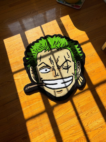 Fearless Ronin Face Rug | Hand Tufted Wool Rug by Rug Cult