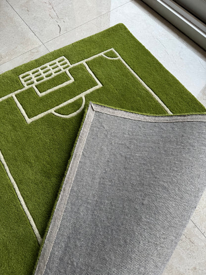 Football Field Rug | Hand Tufted Wool Rug by Rug Cult