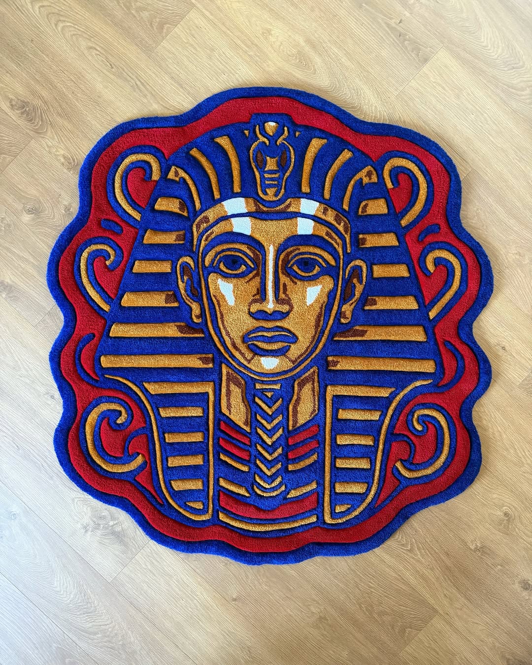 Golden Pharaoh Statement Rug | Hand Tufted Wool Rug by Rug Cult