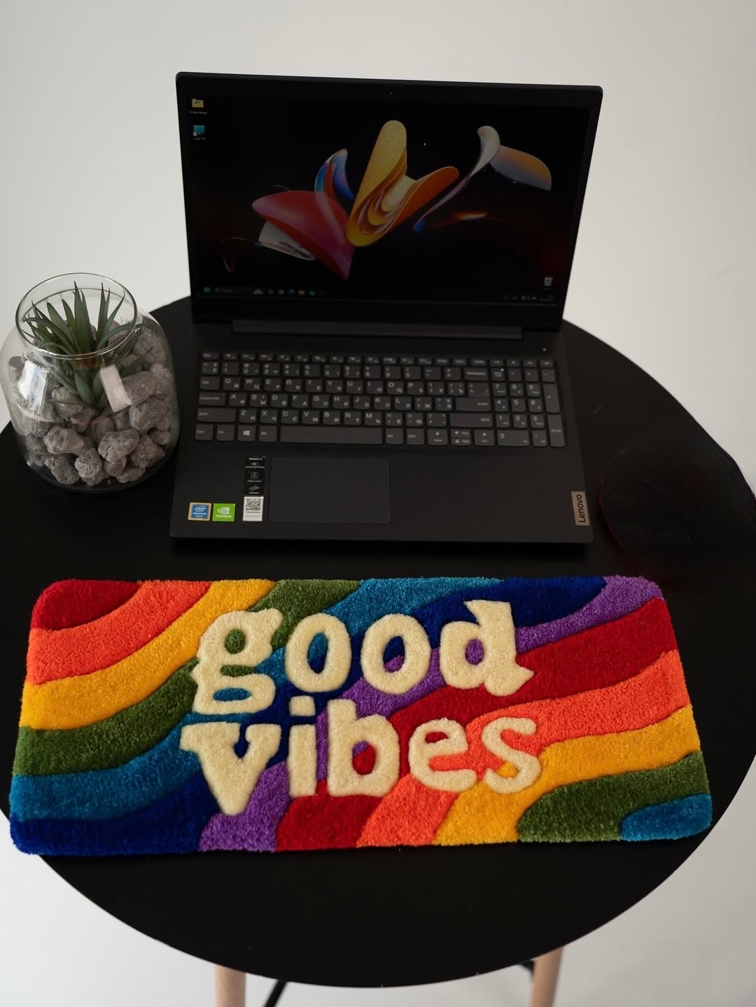 Good Vibes Keyboard Rug | Hand Tufted Wool Rug by Rug Cult