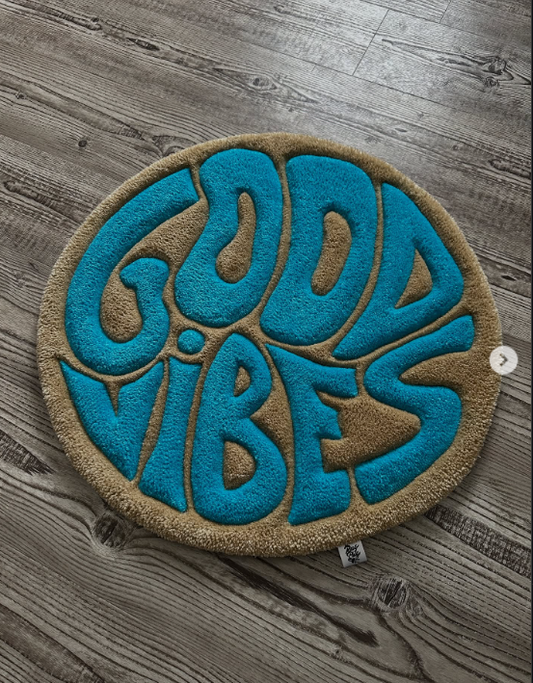 Good Vibes Round Tufted Rug | Hand Tufted Wool Rug by Rug Cult
