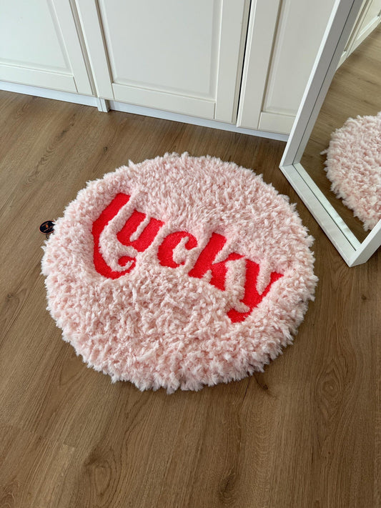 Lucky Pink Tufted Rug