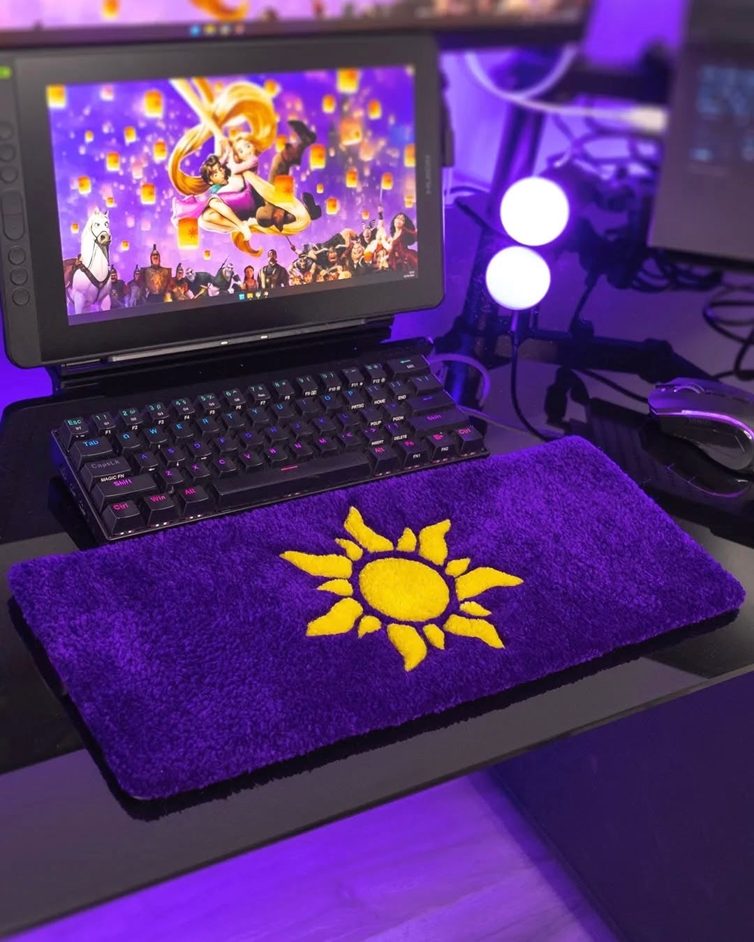 Golden Sun Keyboard Rug