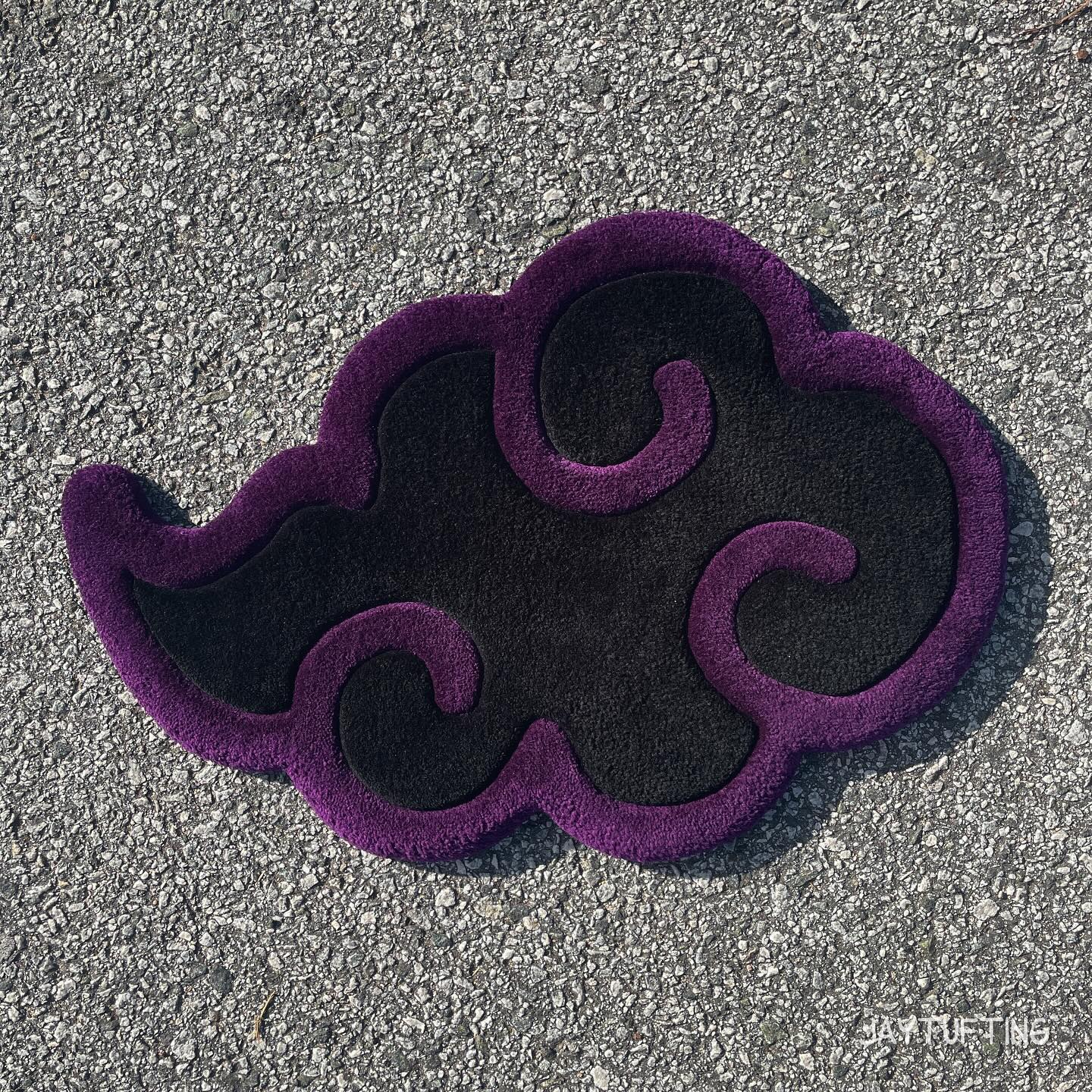 Purple Wave Floor Rug