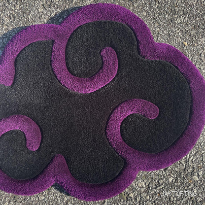 Purple Wave Floor Rug