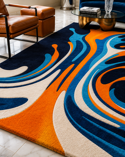Marine Symphony Rug | Hand Tufted Wool Rug by Rug Cult