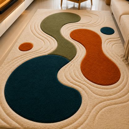 Modern Abstract Contour Area Rug | Hand Tufted Wool Rug by Rug Cult