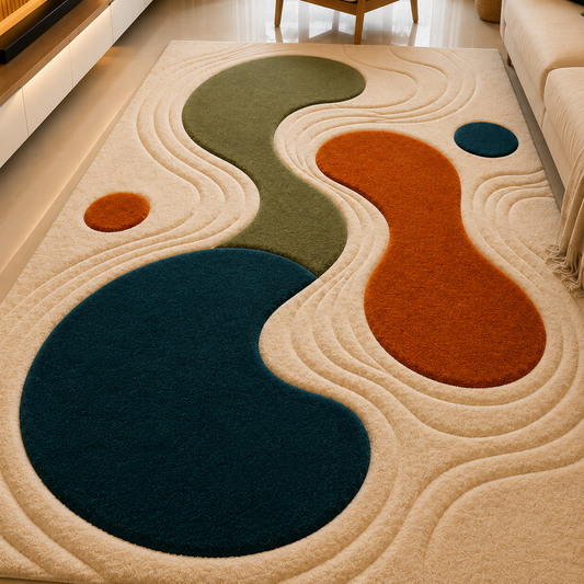 Modern Abstract Contour Area Rug | Hand Tufted Wool Rug by Rug Cult