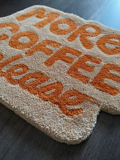 More Coffee Please Floor Rug | Hand Tufted Wool Rug by Rug Cult
