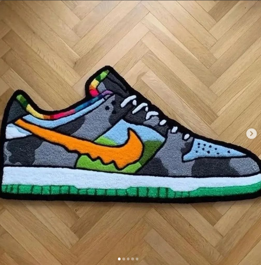 N!ke Sneaker Shoes Rug | Hand Tufted Wool Rug by Rug Cult