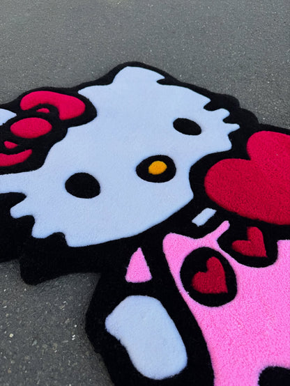Pink Pop Hello Kitty Rug | Hand Tufted Wool Rug by Rug Cult