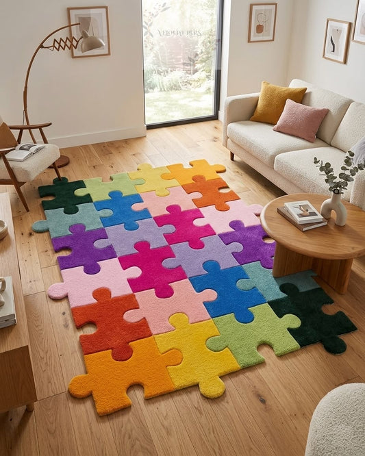 PlayPatch Puzzle Hand Tufted Rug | Hand Tufted Wool Rug by Rug Cult
