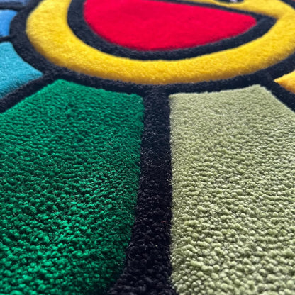 Positive Vibes Smiley Rug | Hand Tufted Wool Rug by Rug Cult
