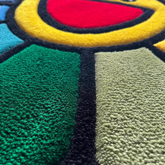 Positive Vibes Smiley Rug | Hand Tufted Wool Rug by Rug Cult