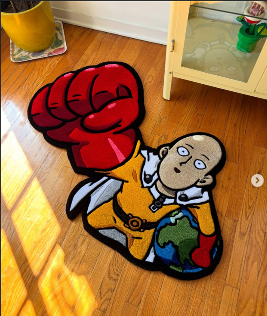 Power Punch Anime-Style Rug | Hand Tufted Wool Rug by Rug Cult