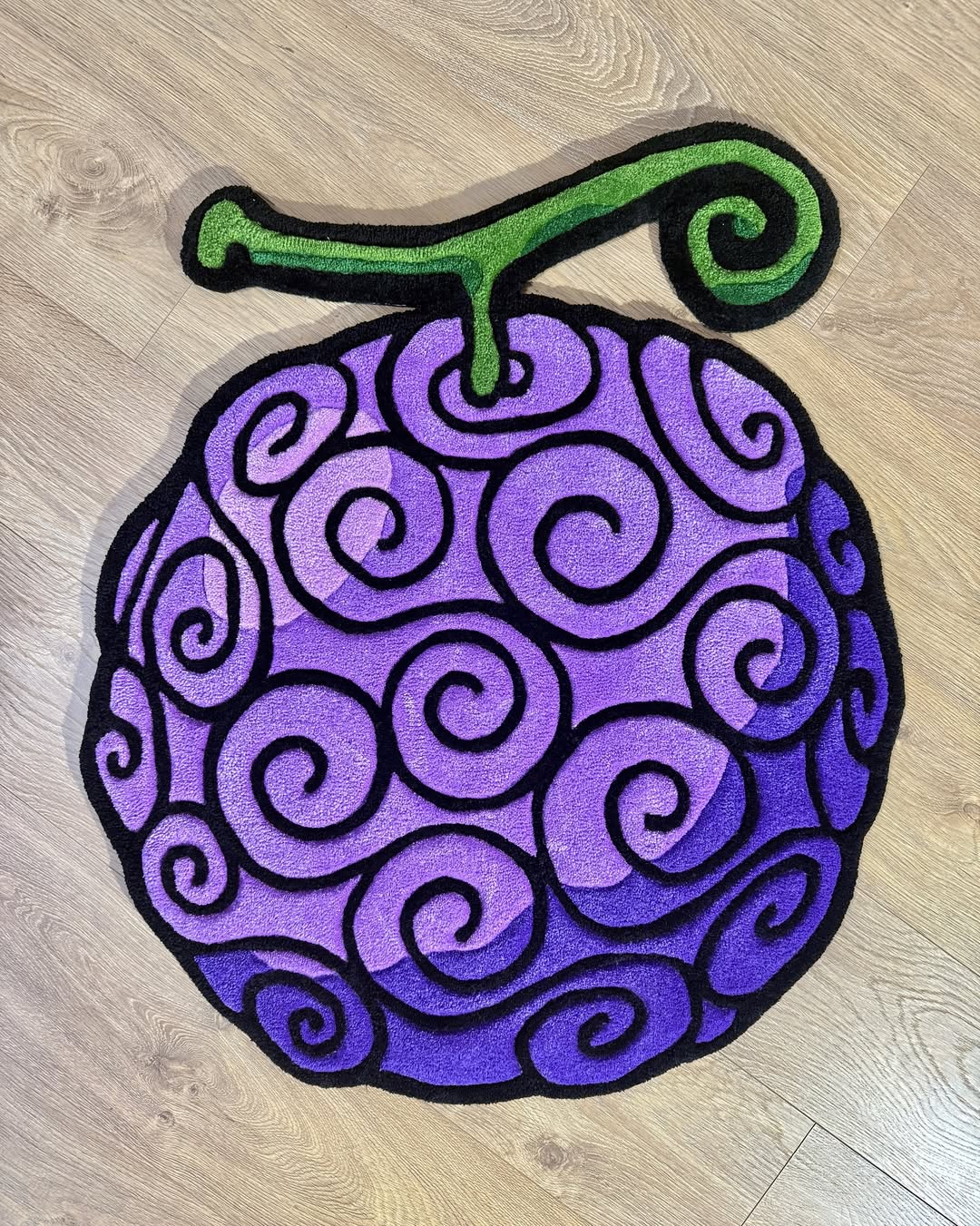 Purple Swirl Fruit Rug | Hand Tufted Wool Rug by Rug Cult