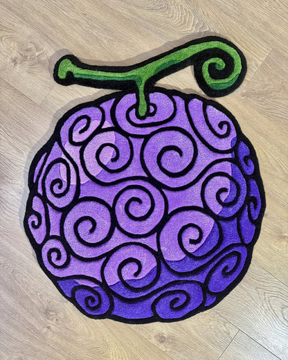 Purple Swirl Fruit Rug | Hand Tufted Wool Rug by Rug Cult