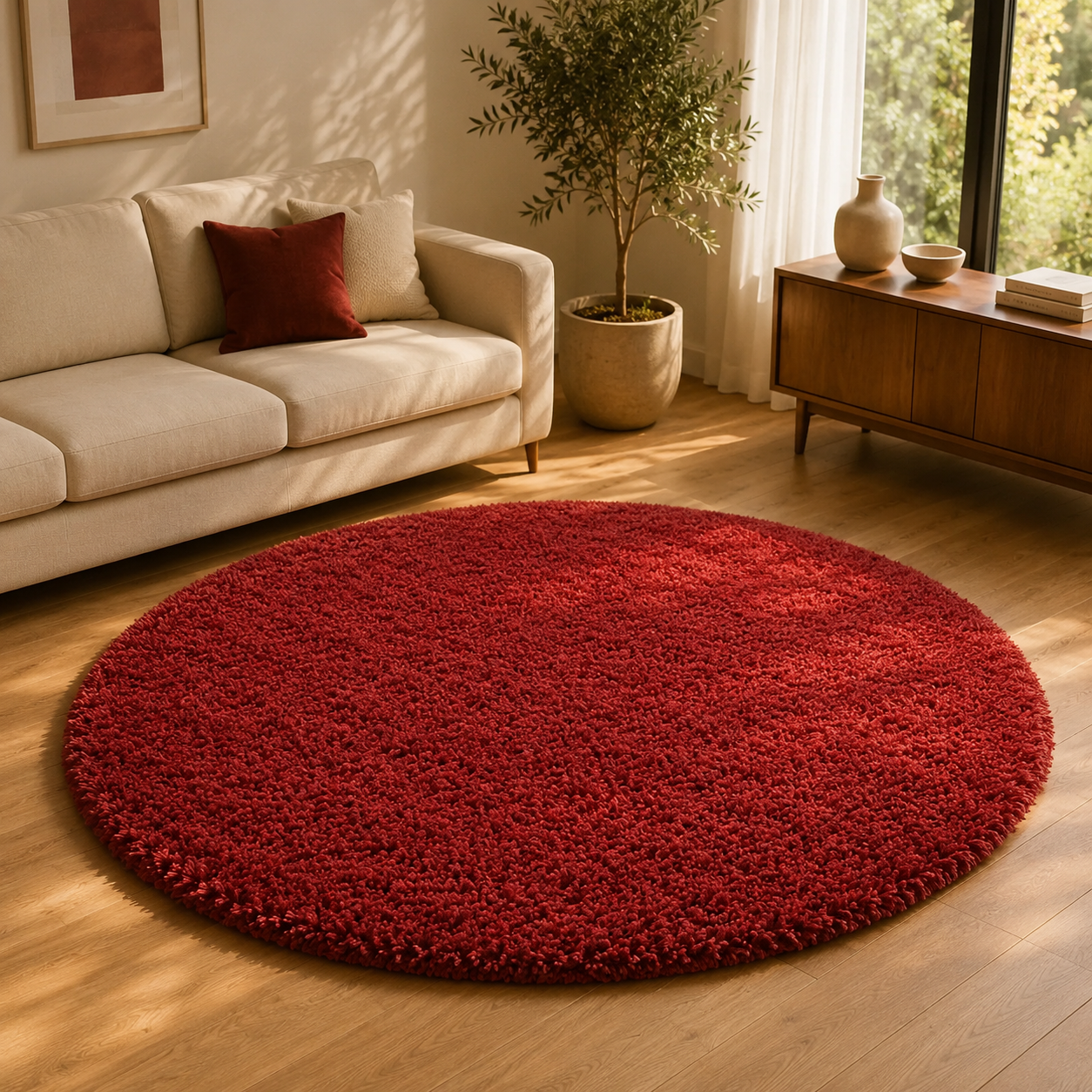 Rouge Aura Hand Tufted Rug | Hand Tufted Wool Rug by Rug Cult