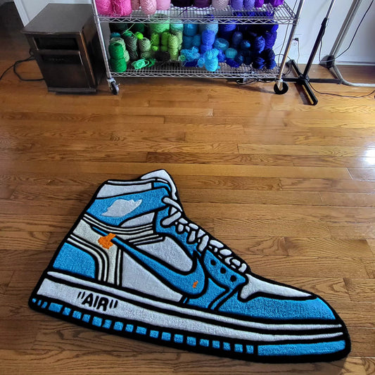 Blue Air Jordan Floor Rug