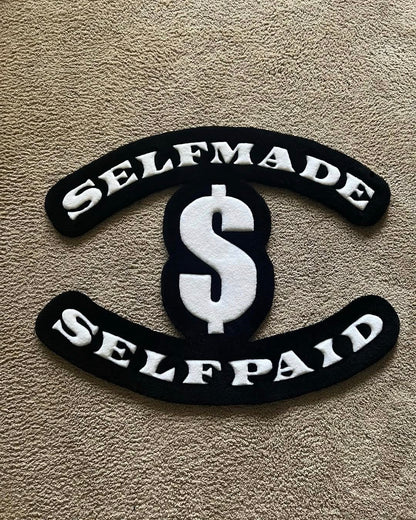 Self made self paid | Hand Tufted Wool Rug by Rug Cult