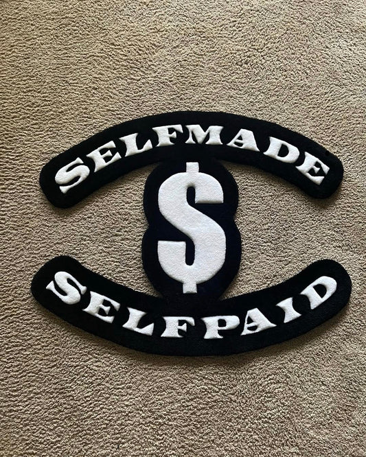 Self made self paid | Hand Tufted Wool Rug by Rug Cult