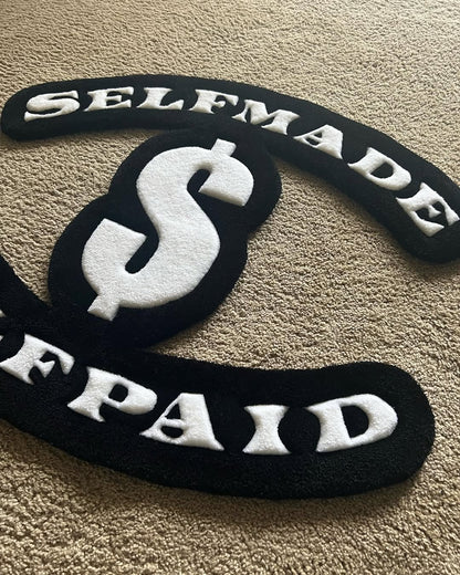 Self made self paid | Hand Tufted Wool Rug by Rug Cult