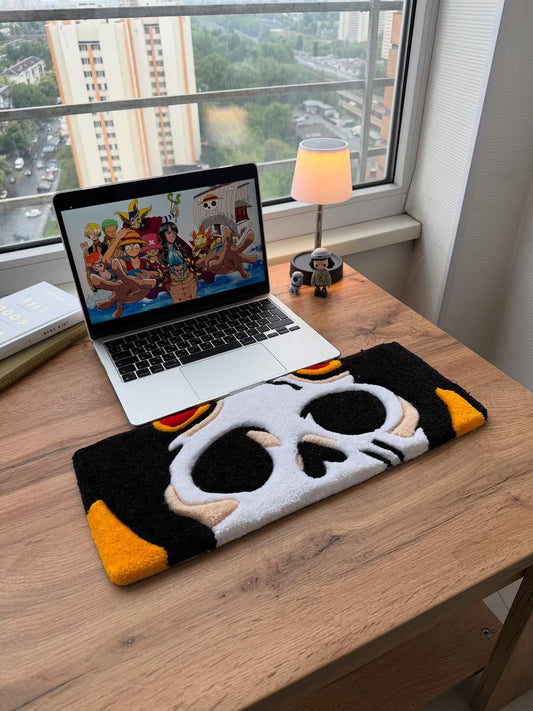 Skull Keyboard Rug | Hand Tufted Wool Rug by Rug Cult