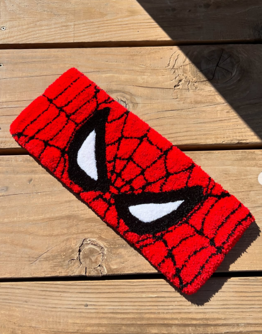 Spiderman Keyboard Rug | Hand Tufted Wool Rug by Rug Cult