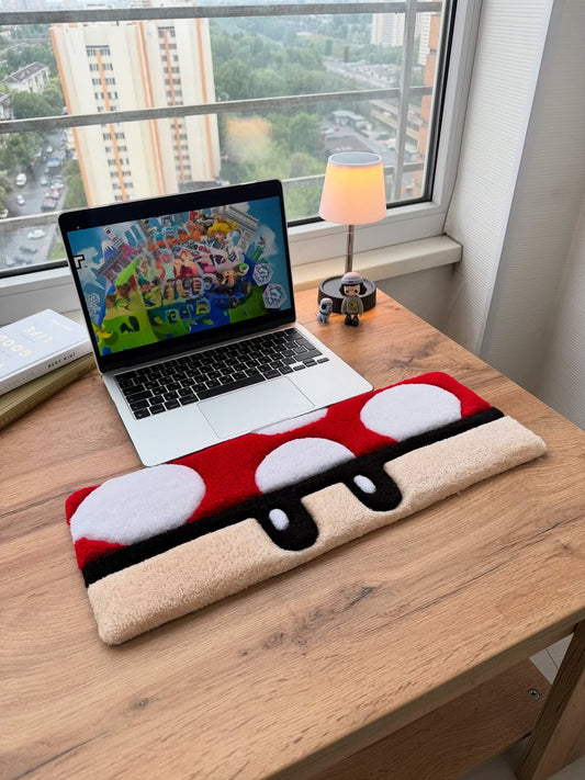 Super Mario Mushroom Rug | Hand Tufted Wool Rug by Rug Cult