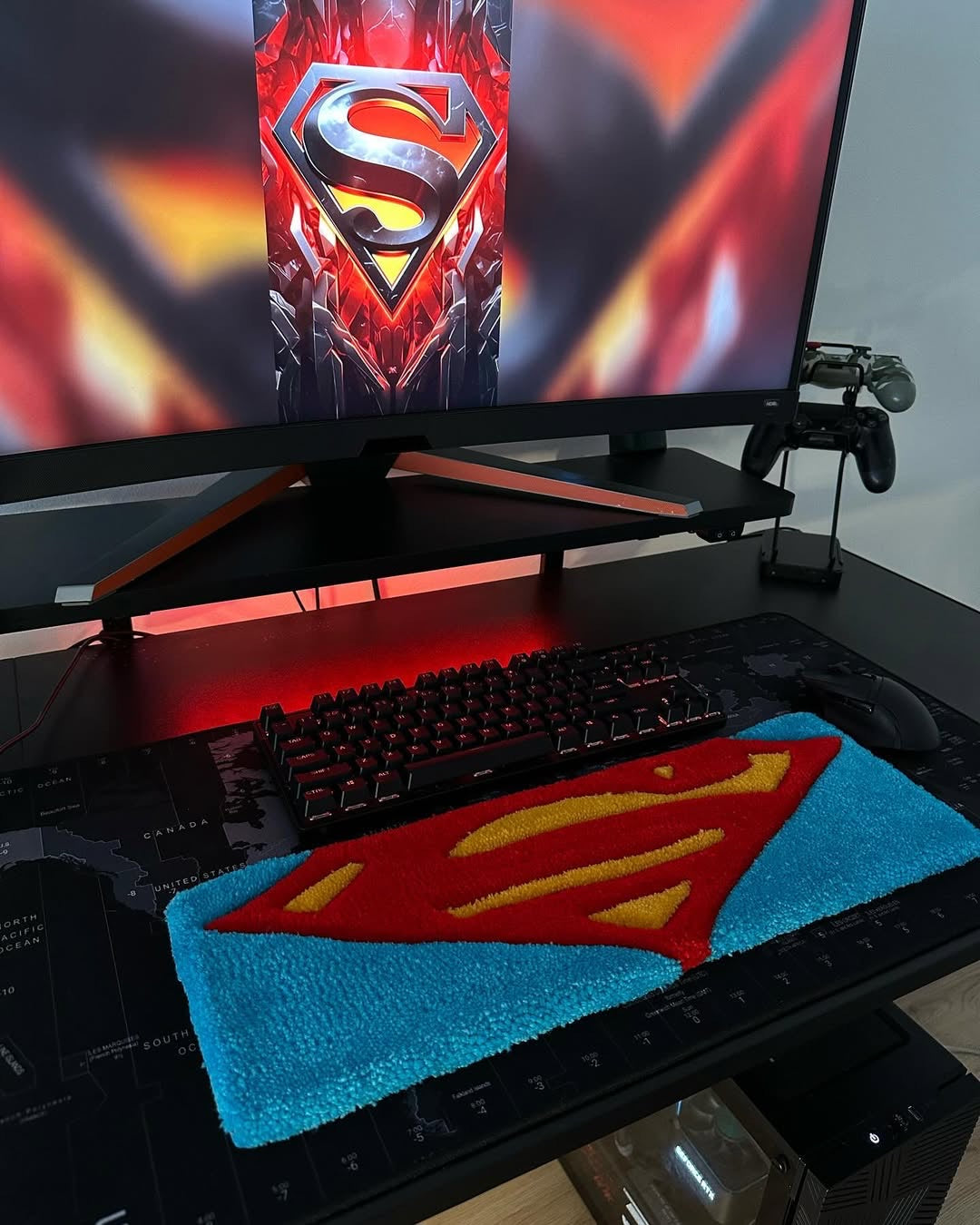 Superman Keyboard Rug. | Hand Tufted Wool Rug by Rug Cult