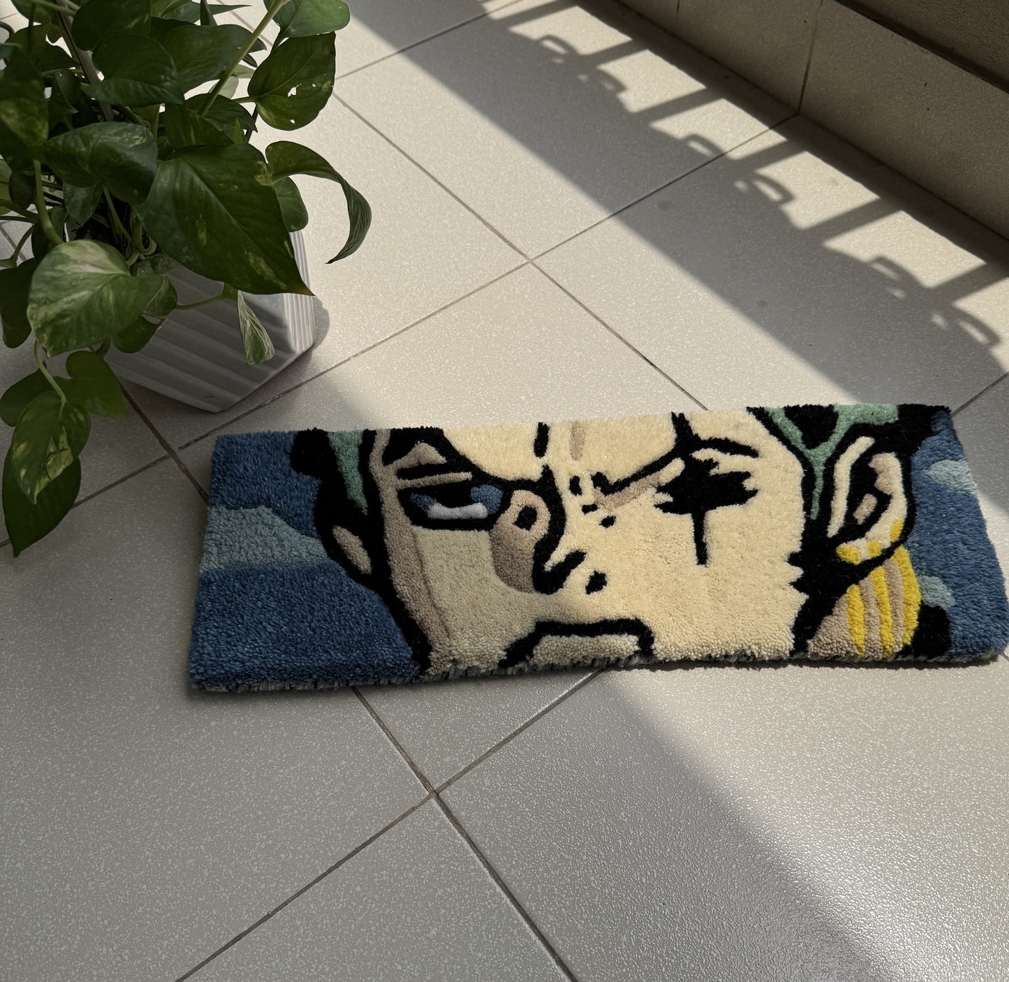 Warrior Calm Keyboard Rug. | Hand Tufted Wool Rug by Rug Cult
