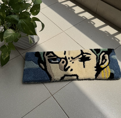 Warrior Calm Keyboard Rug. | Hand Tufted Wool Rug by Rug Cult