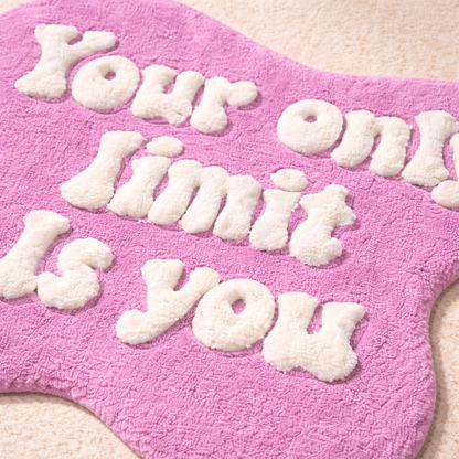 Your Only Limit is You” Handmade Rug | Hand Tufted Wool Rug by Rug Cult